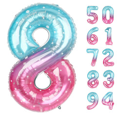 IWERP Starry Sky 8 Balloon, front view, ideal for dramatic birthday photo focal point.