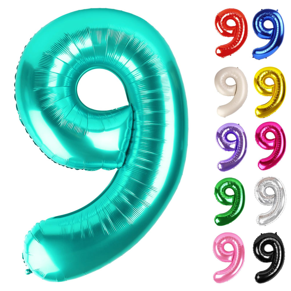 IWERP Teal 9 Balloon 40 inch centerpiece for photos