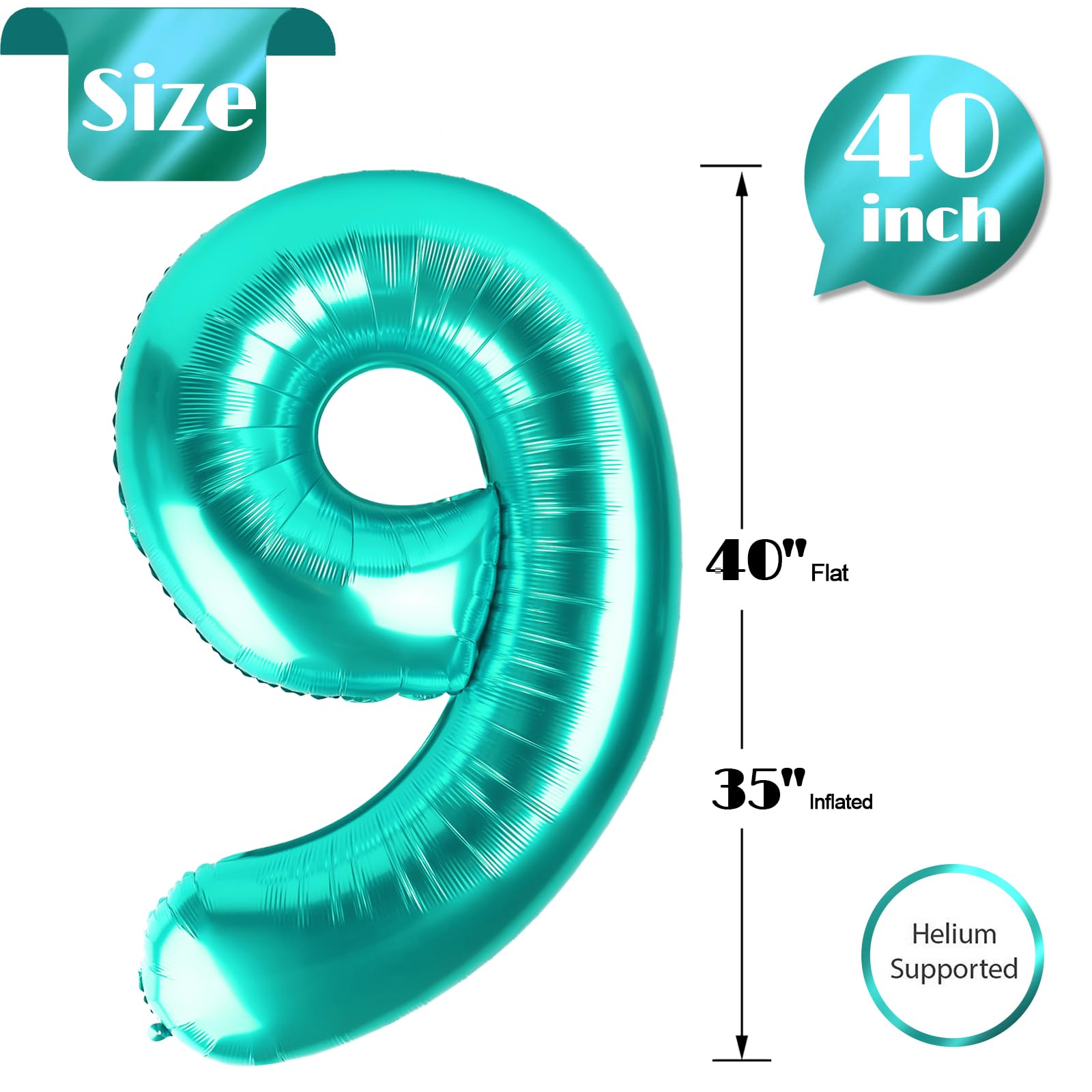 IWERP Teal 9 Balloon self-sealing valve for easy inflation