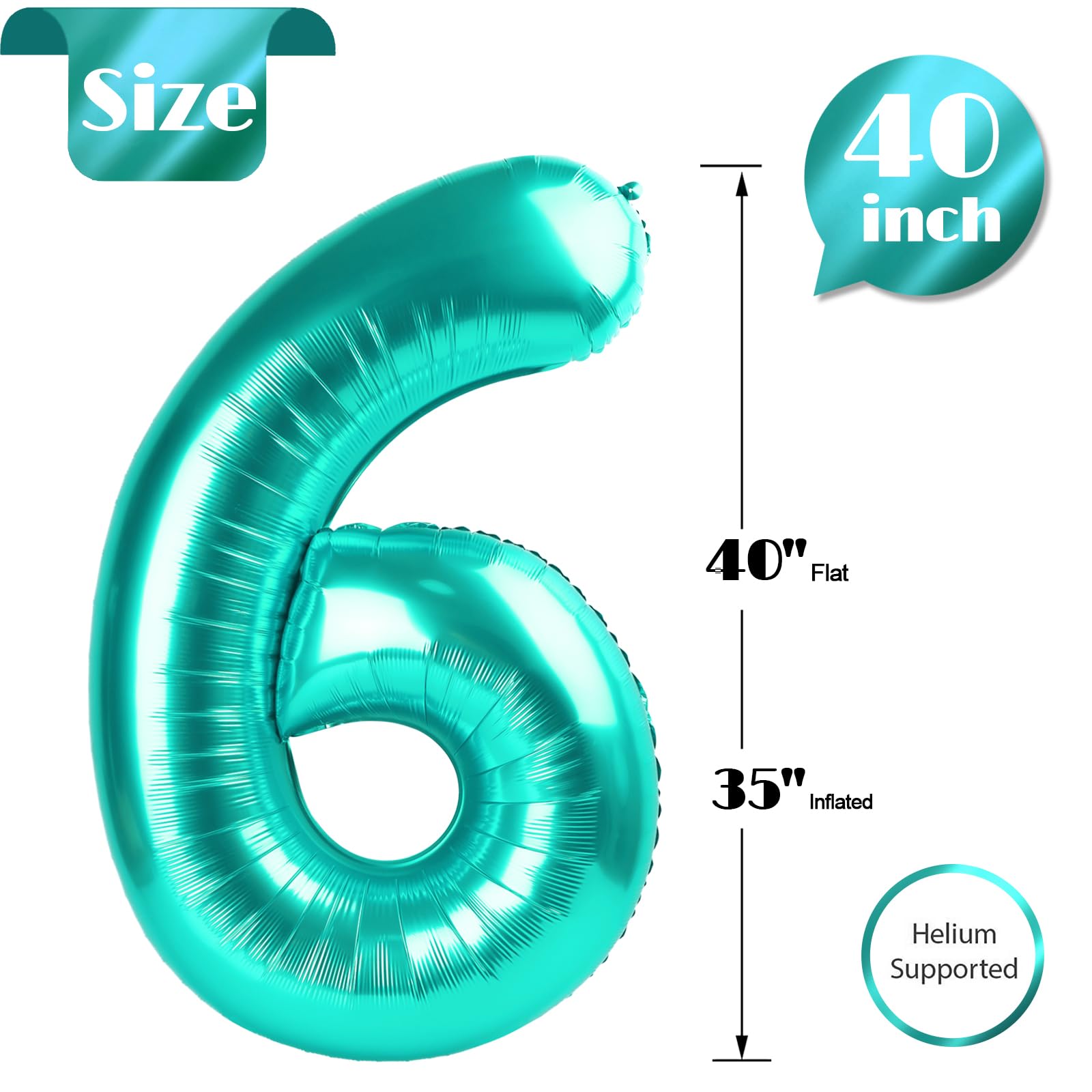 IWERP teal balloon with self-sealing valve for quick setup and reuse.