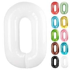 IWERP White Number 0 Balloon 40-Inch for striking photo backdrops and festive ambiance.