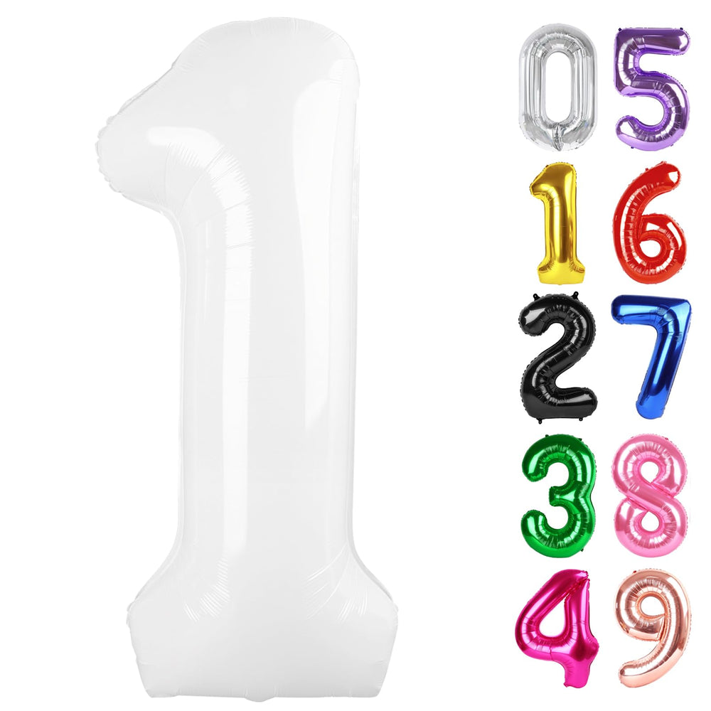 IWERP white number 1 balloon 40-inch shows a glamorous photo backdrop
