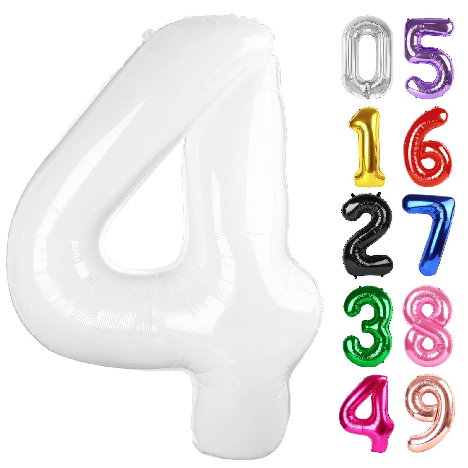 IWERP White Number 4 Balloon 40-Inch creates a striking photo backdrop.