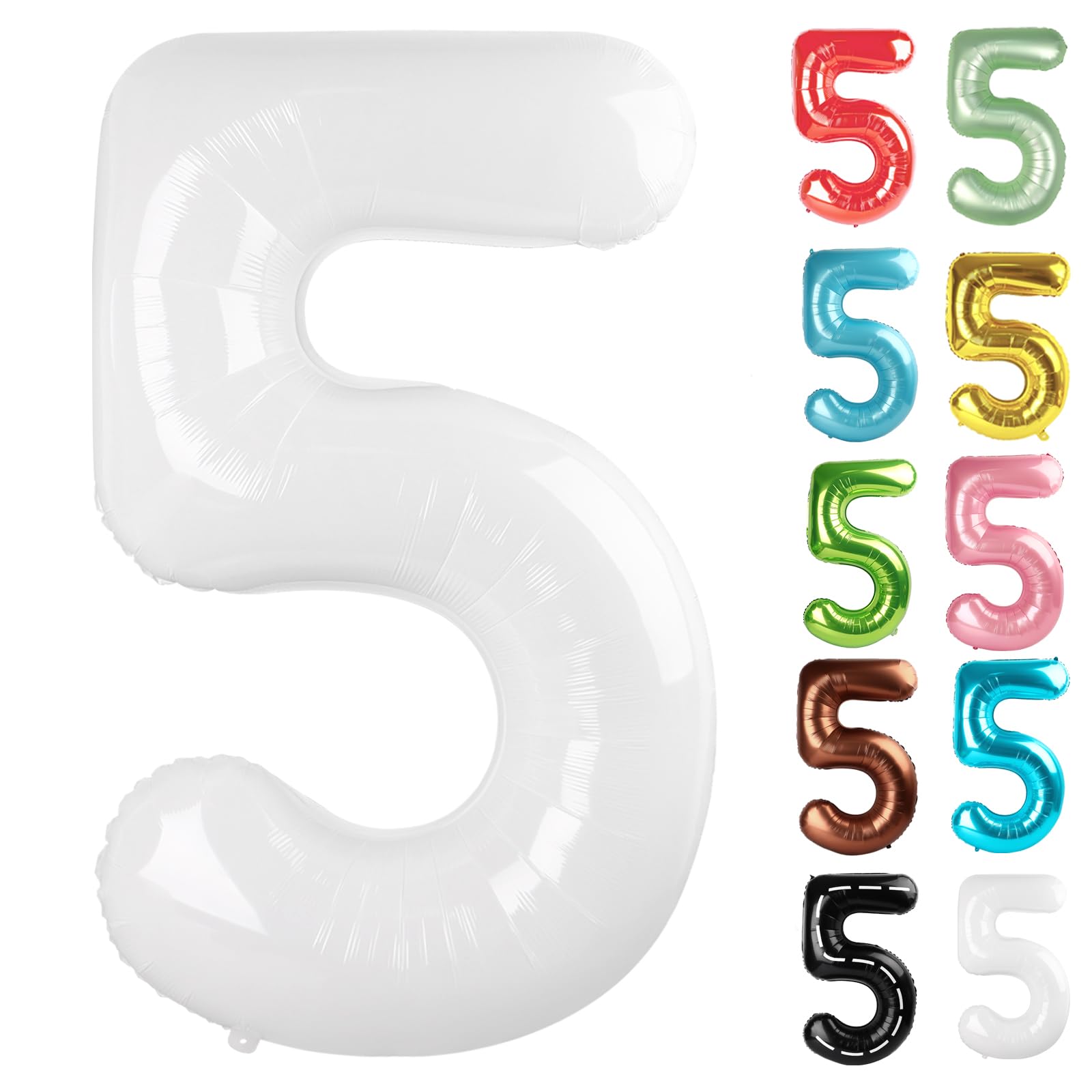 IWERP white number 5 balloon 40-inch makes a bold photo backdrop.