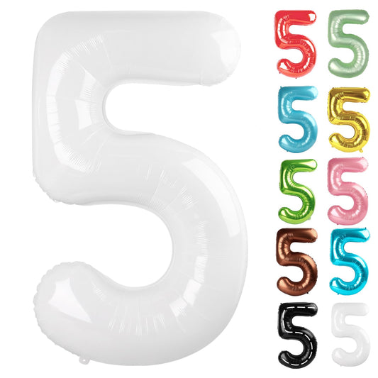 IWERP white number 5 balloon 40-inch makes a bold photo backdrop.