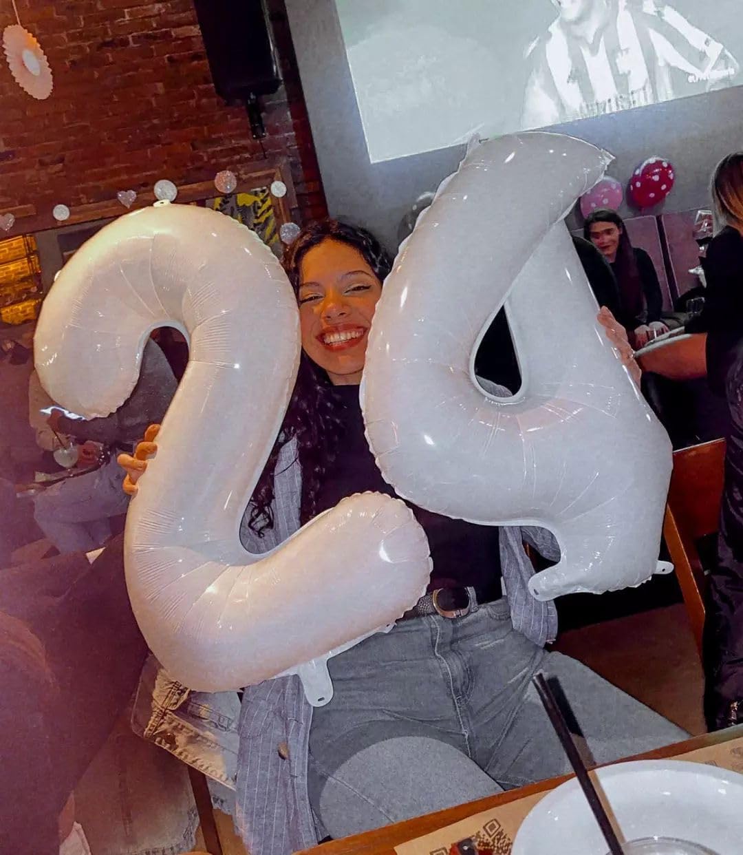 IWERP White Number 3 Balloon floats with helium for a striking centerpiece