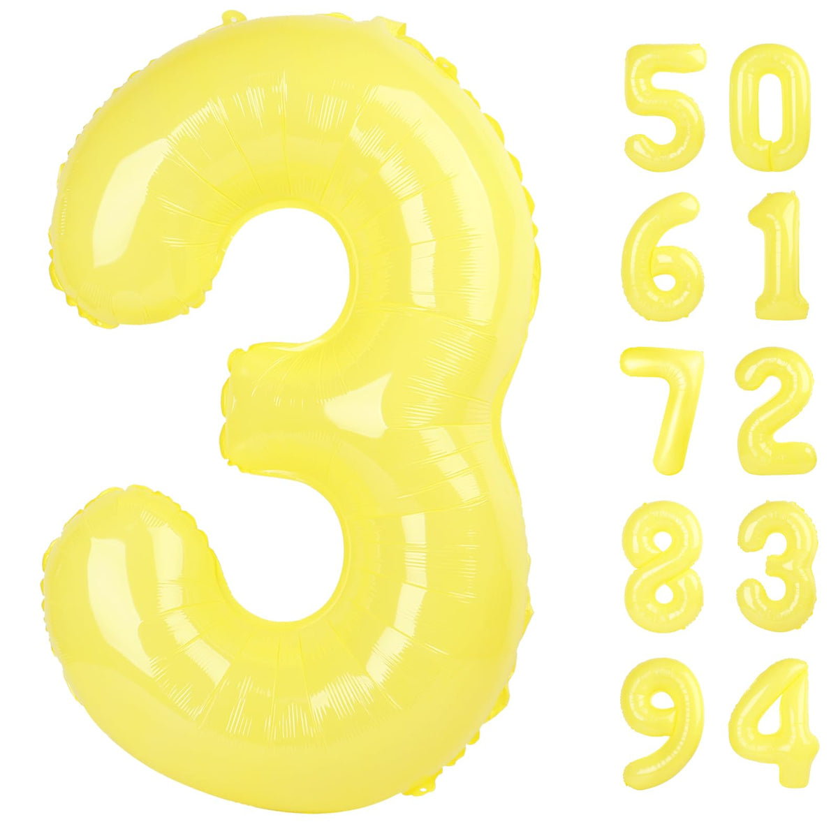 IWERP Yellow 3 Balloon 40 inch centerpiece for memorable birthday photos.