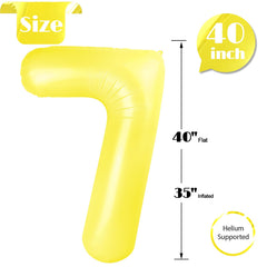 IWERP Yellow 7 balloon ideal photo prop for family celebrations