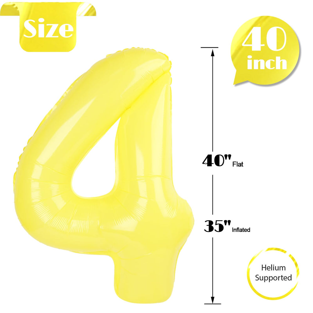IWERP Yellow balloon top view shows bold 40-inch number.
