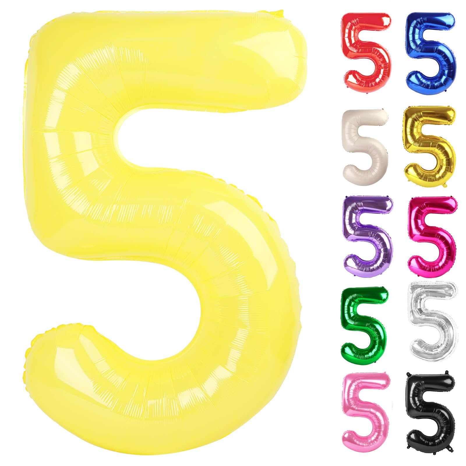 IWERP yellow number 5 balloon 40 inch perfect centerpiece for photos