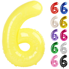 IWERP Yellow Number 6 Balloon 40 Inch creates a striking photo backdrop.