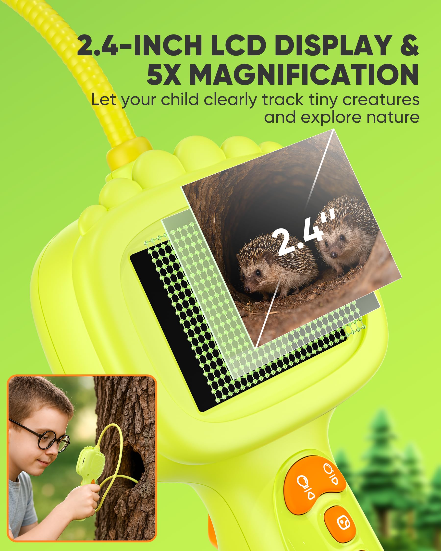 IWOBAC endoscope stores up to 200 photos and comes with a 16GB SD card for quick saving