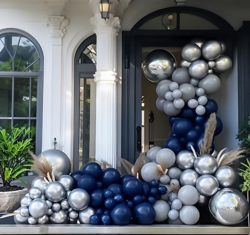 IXVAN balloon garland kit silver for easy elegant decoration