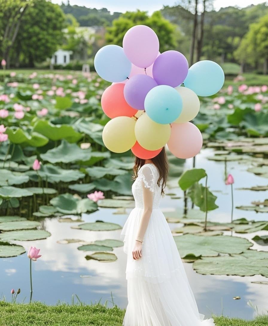 IXVAN birthday party decor setup with pastel yellow balloons ready to use