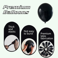 IXVAN black balloon 10in latex for DIY backdrops