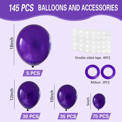IXVAN dark purple balloons 10in ideal for balloon garlands and arches