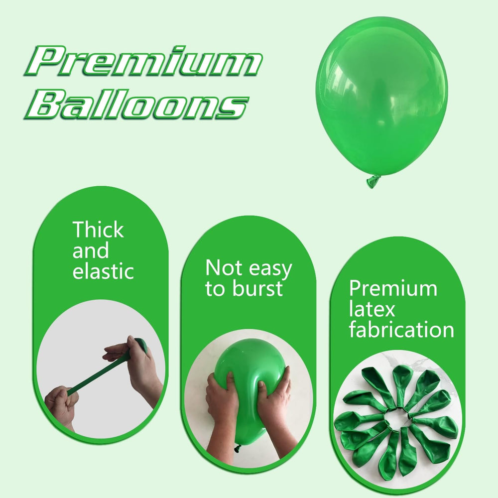 IXVAN green balloons 10-inch party scene ready to decorate