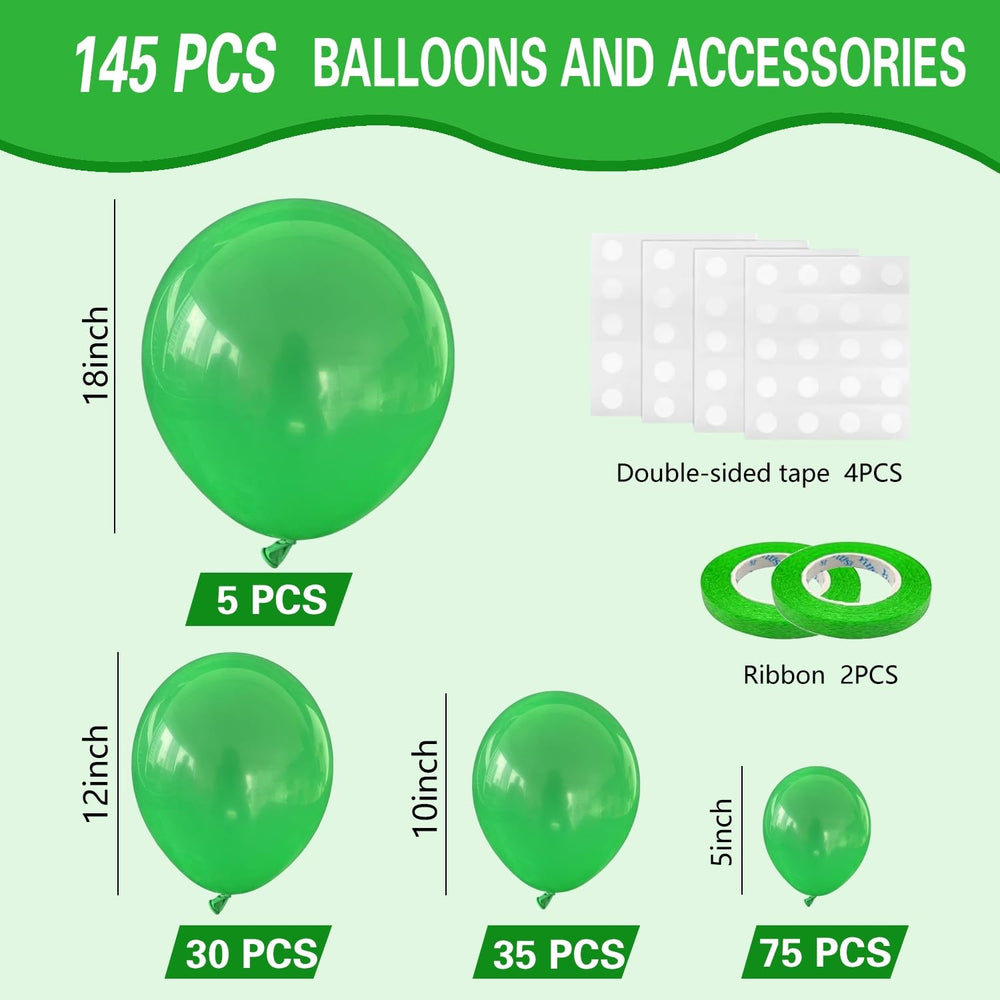 IXVAN green balloons 12-inch close-up ideal for garlands