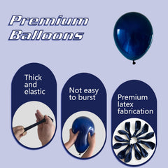 IXVAN navy blue 10-inch balloons ideal for mixed garlands.