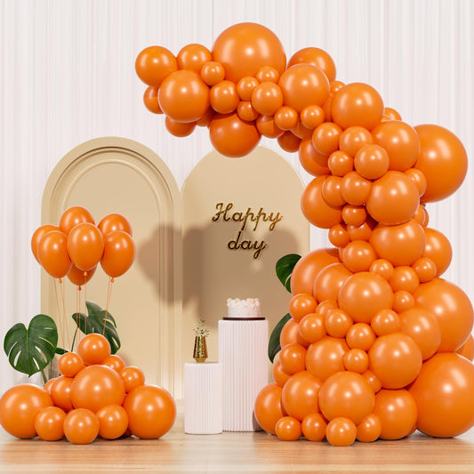 IXVAN orange balloons arch kit for a vibrant party entrance