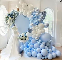 IXVAN pastel blue latex close-up showing durable party balloons.