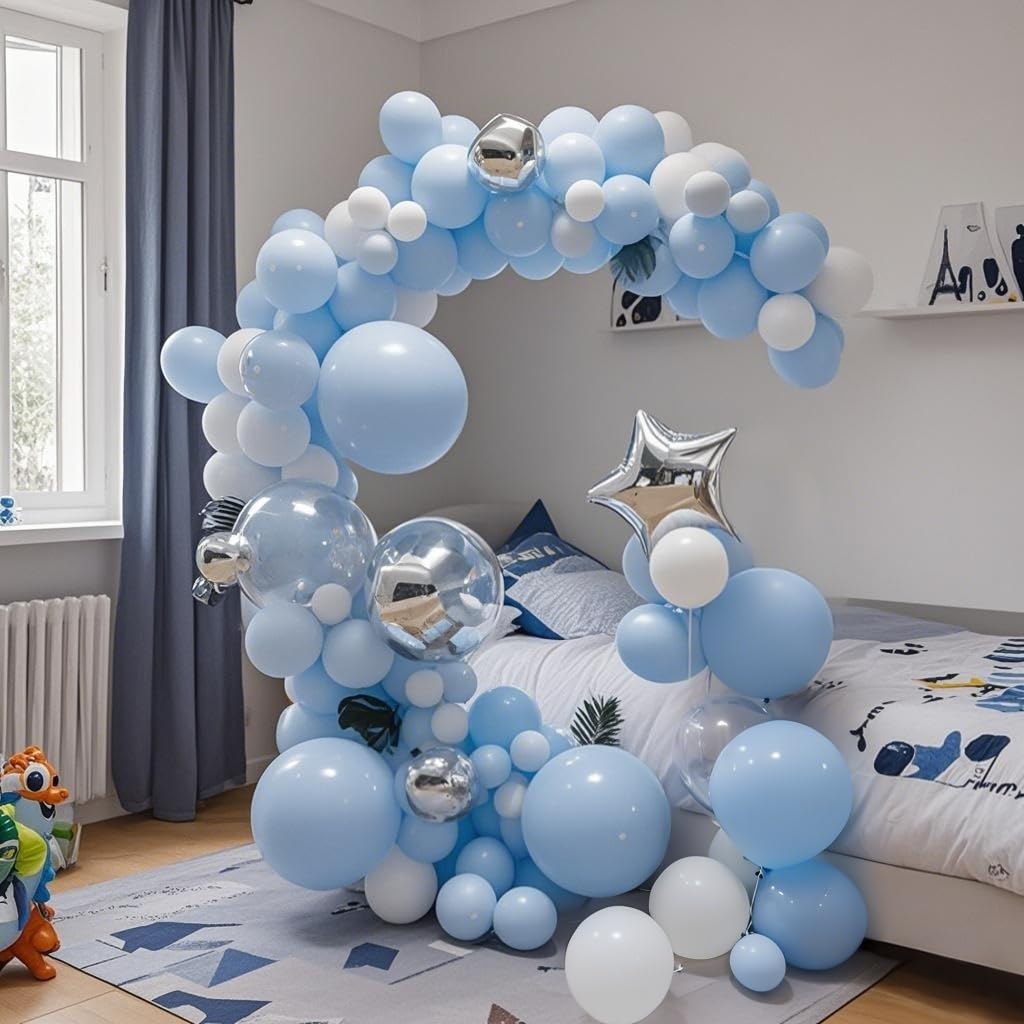 IXVAN pastel blue 5-inch balloons ideal for dense filler and details.