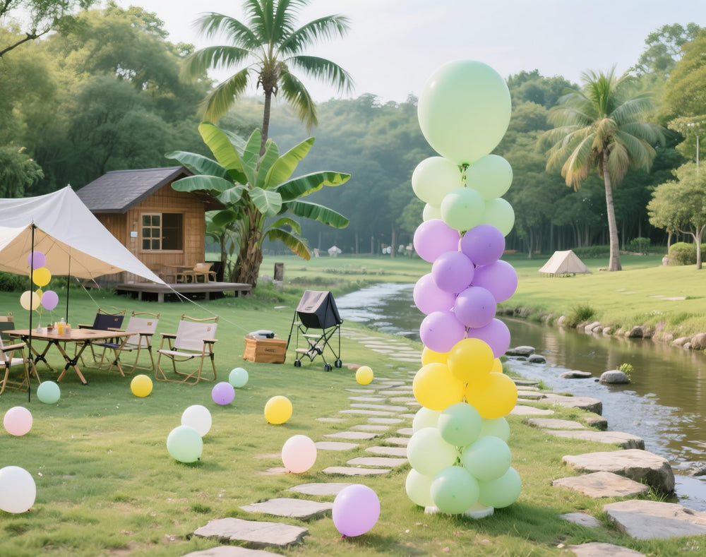 IXVAN pastel green balloons decorating ideas for birthdays and baby showers