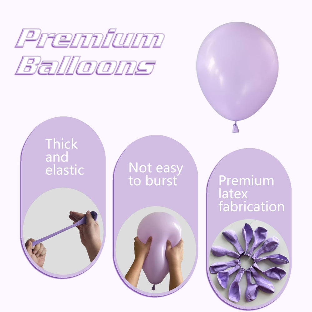 IXVAN pastel purple 10-inch balloon in decorative centerpiece.