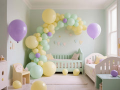 IXVAN pastel yellow 5 inch balloons compact filler for texture