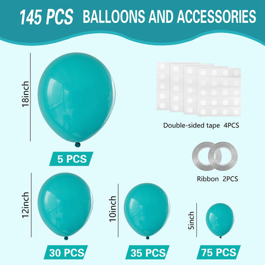 IXVAN peacock blue 12in balloons add bold color to centerpieces