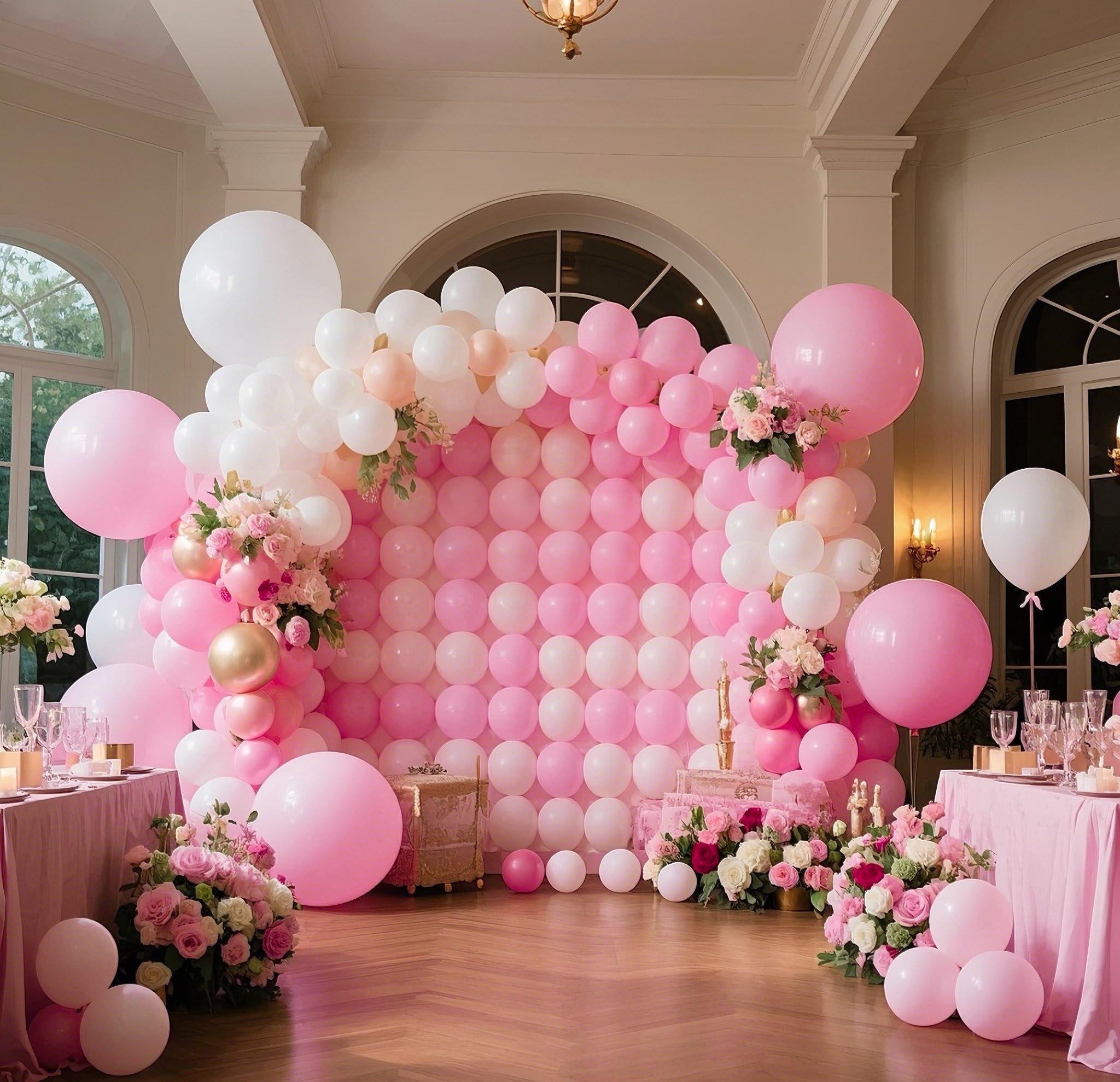 IXVAN pink balloons prepared for air or helium inflation
