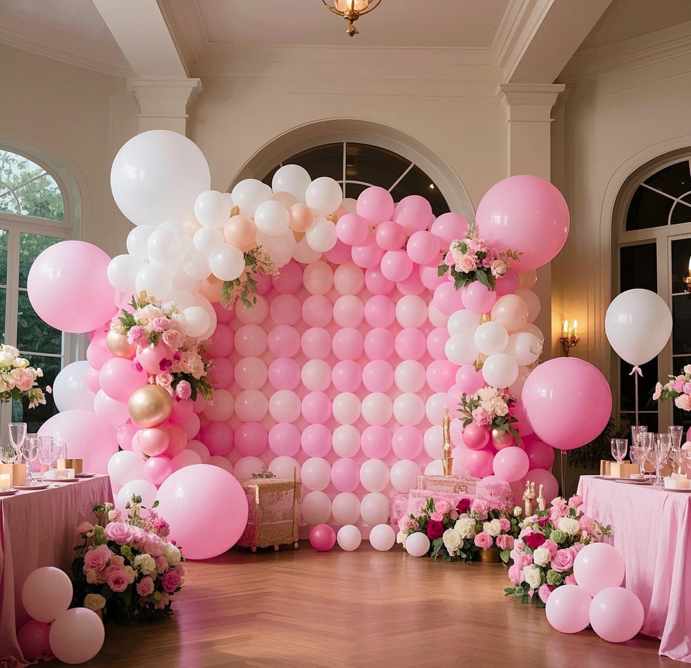 IXVAN pink balloons prepared for air or helium inflation