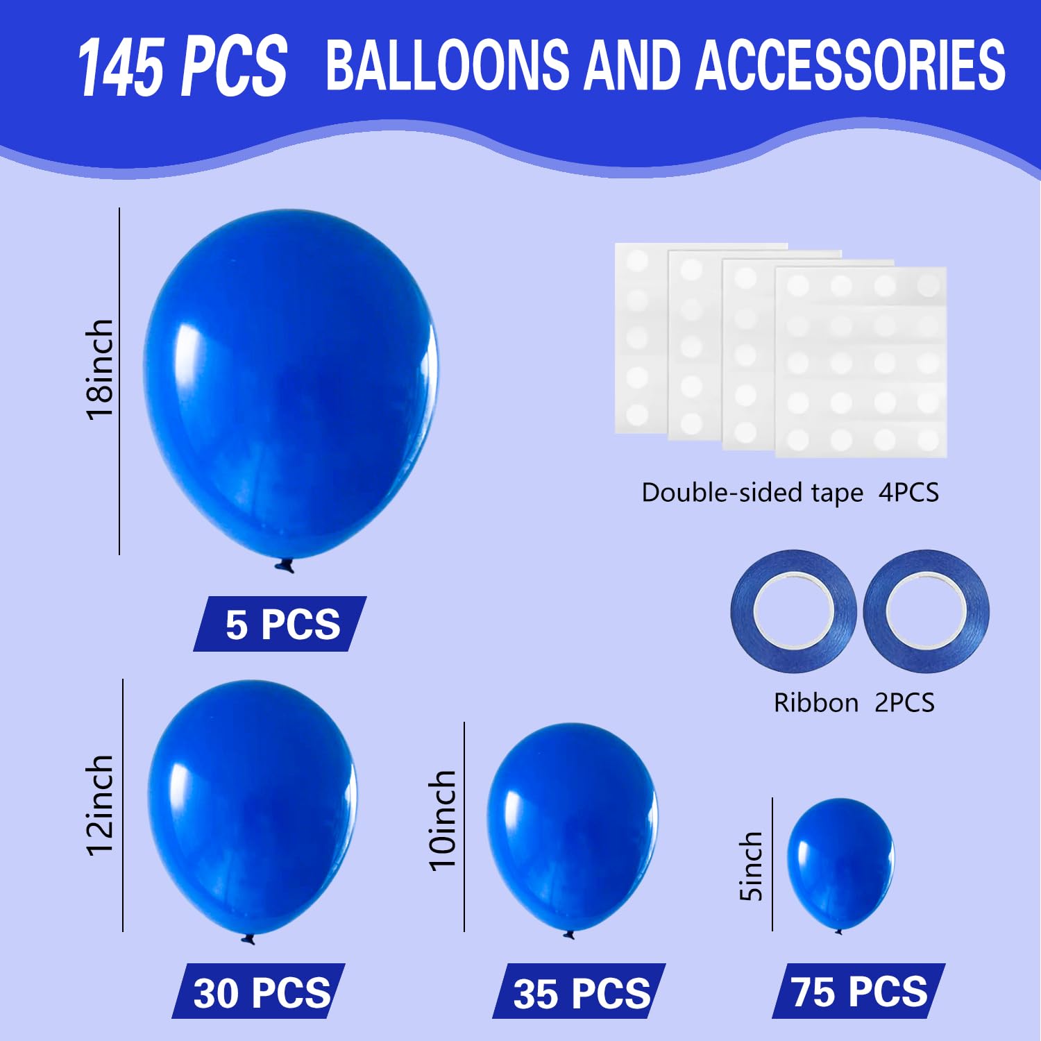 IXVAN Royal Blue 10in balloons perfect for versatile garlands.