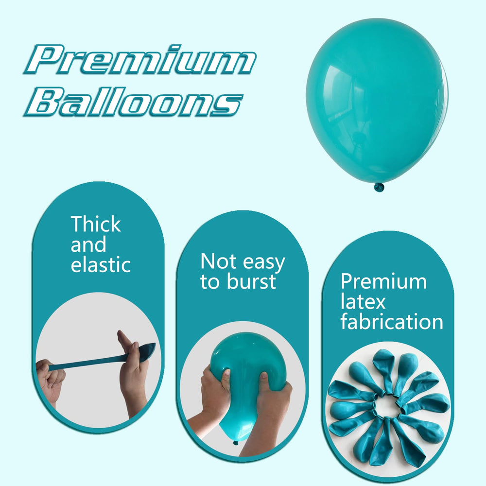 IXVAN teal aqua 10in balloons for versatile DIY displays
