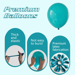 IXVAN teal aqua 10in balloons for versatile DIY displays