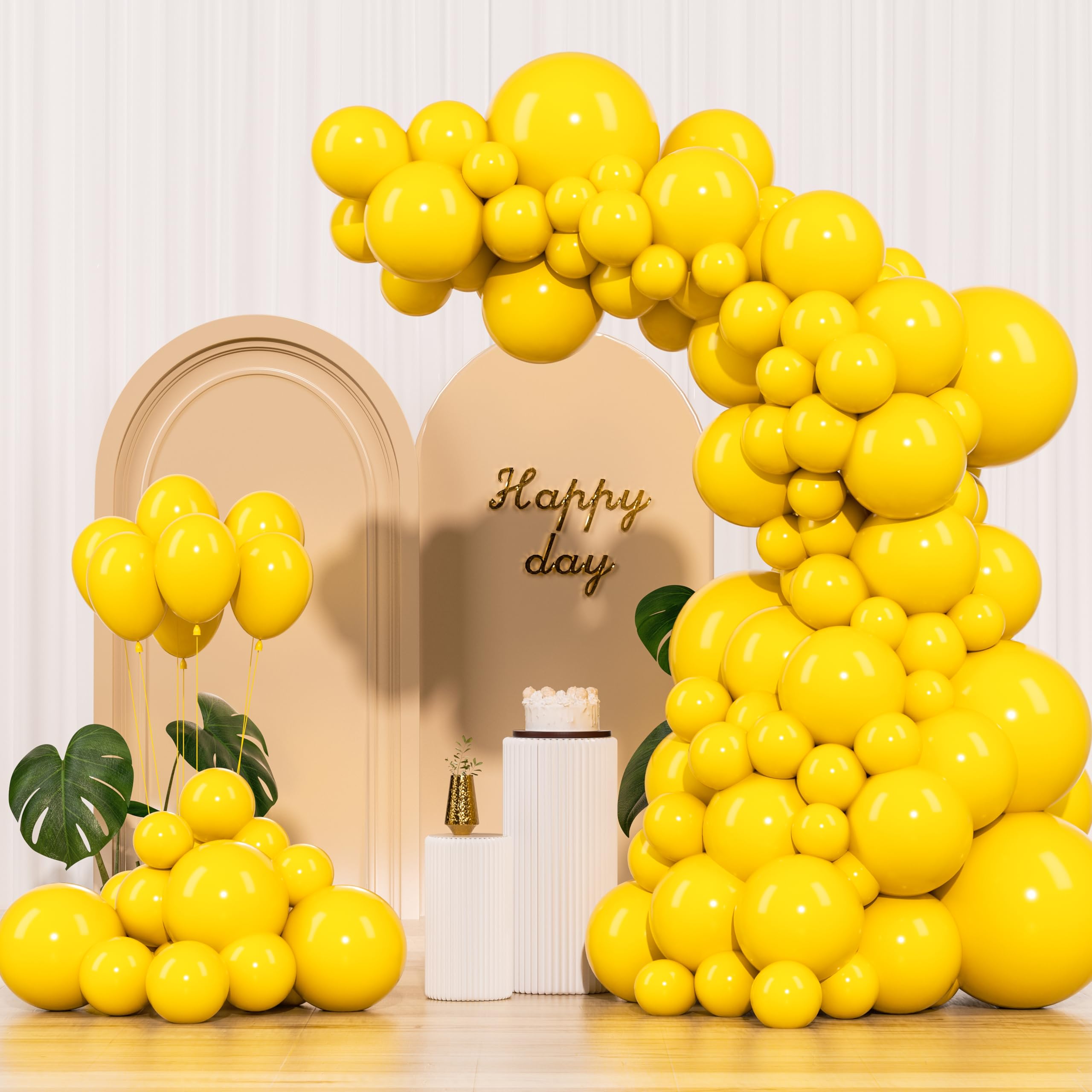 IXVAN yellow balloons 18 inch for vivid arches and garlands