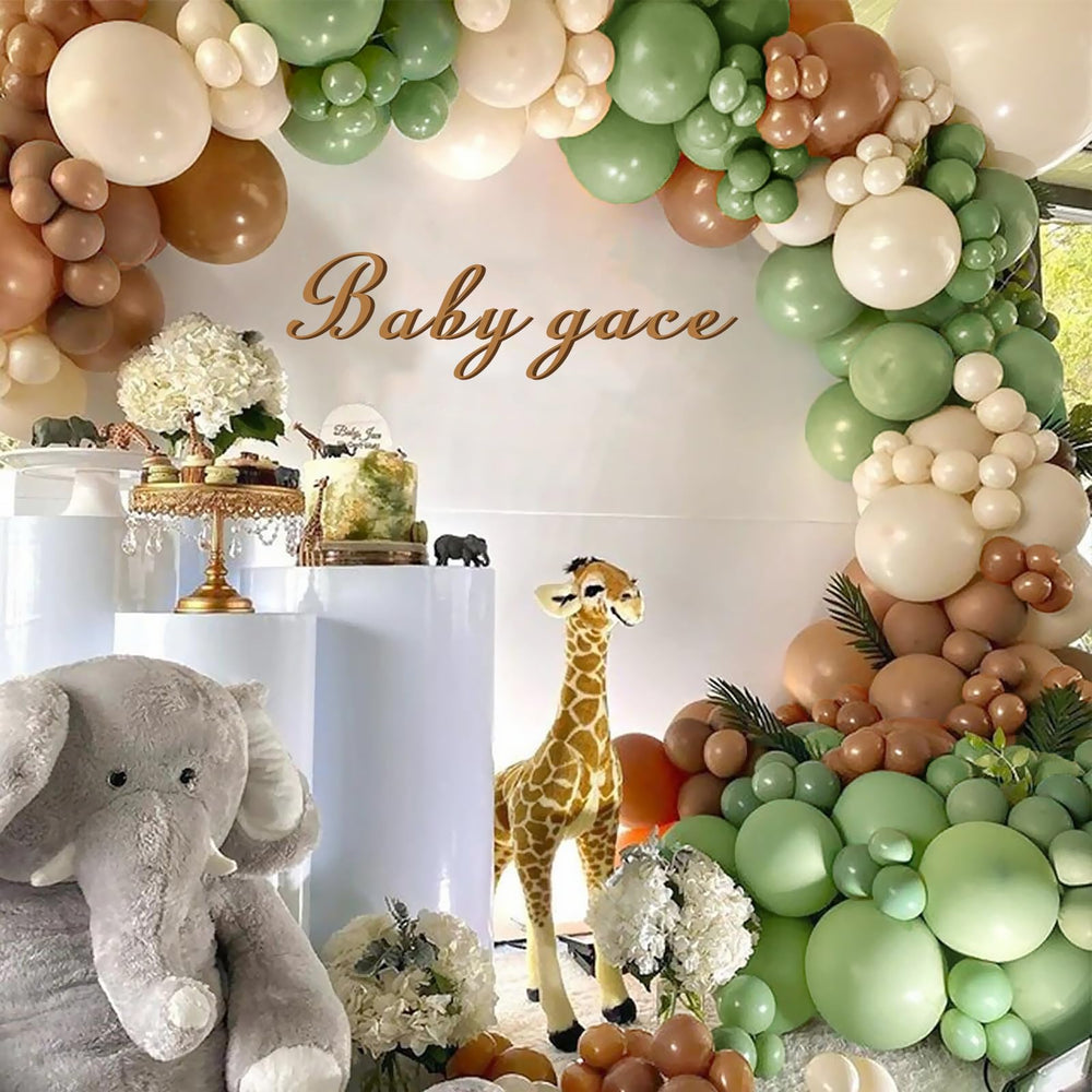 Iyovgoo 134Pcs arch kit includes multiple sizes for creative garland designs.