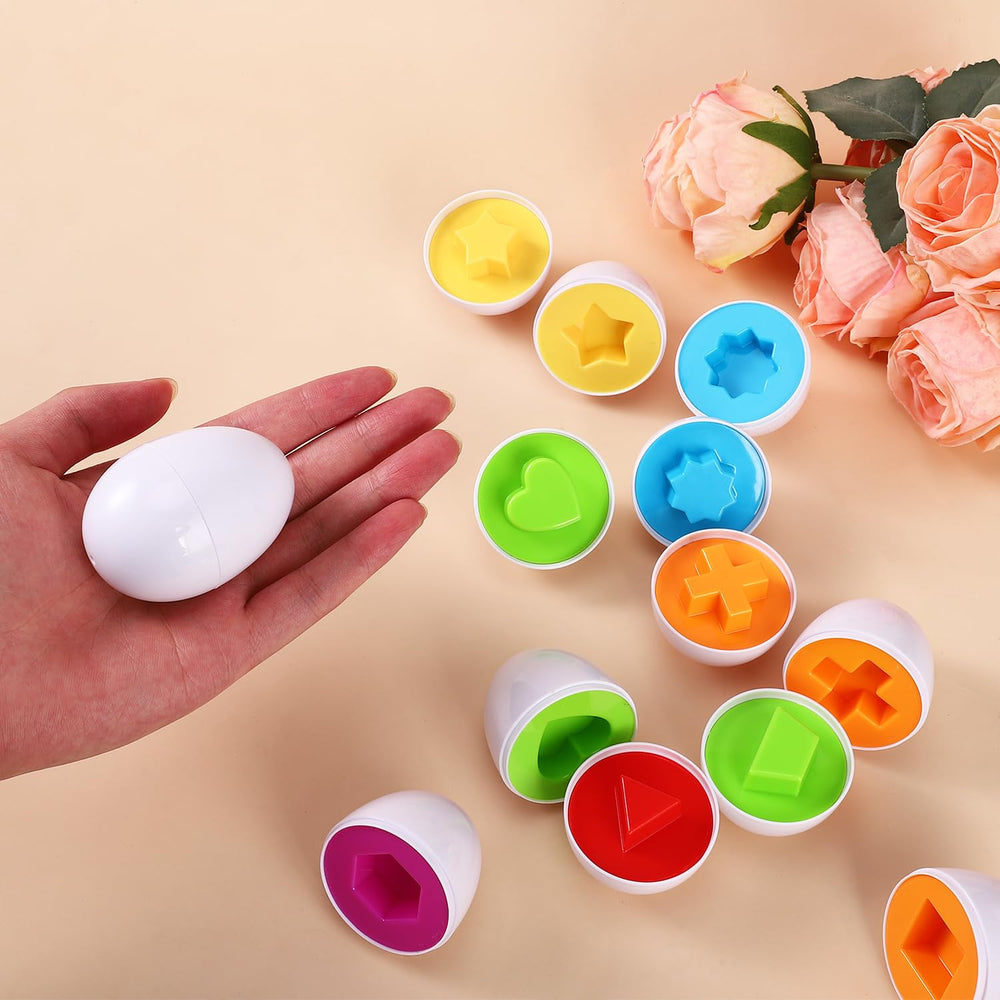 J-hong educational eggs promote sensory play and cognitive exploration during Easter activities.