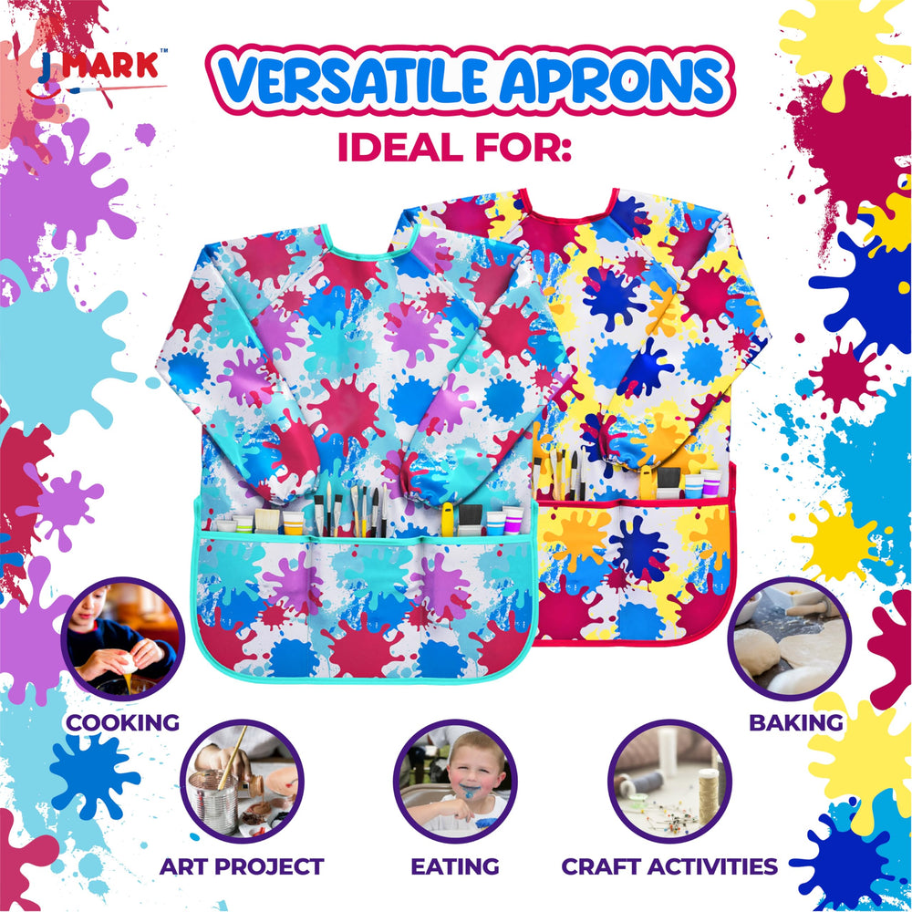 J MARK Art Smock machine-washable fabric simplifies cleanup after messy projects.