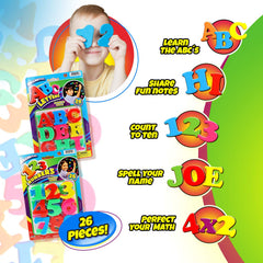 Bright colorful magnets decorate your kitchen fridge while learning.