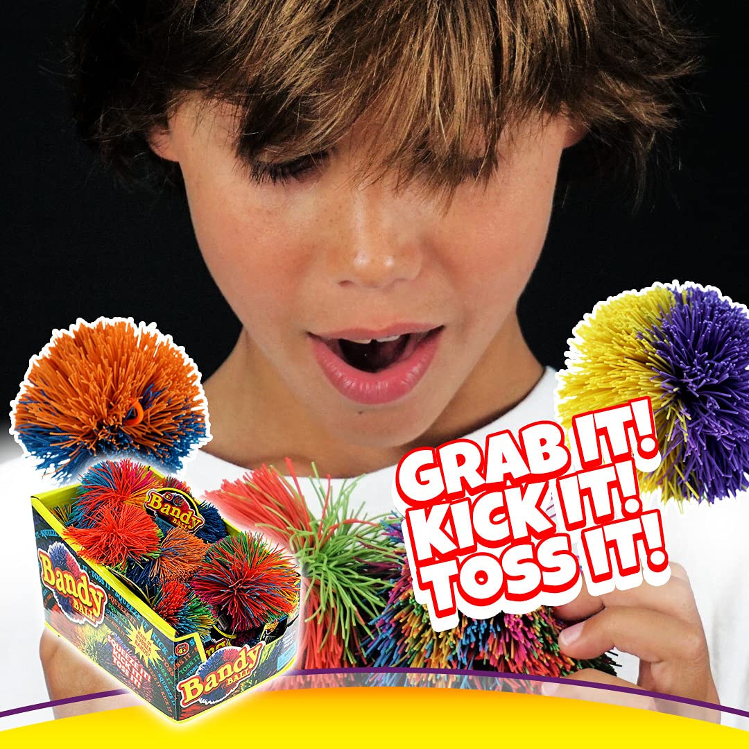 JA-RU Bandy Ball colorful rubber strings invite tactile, engaging play.