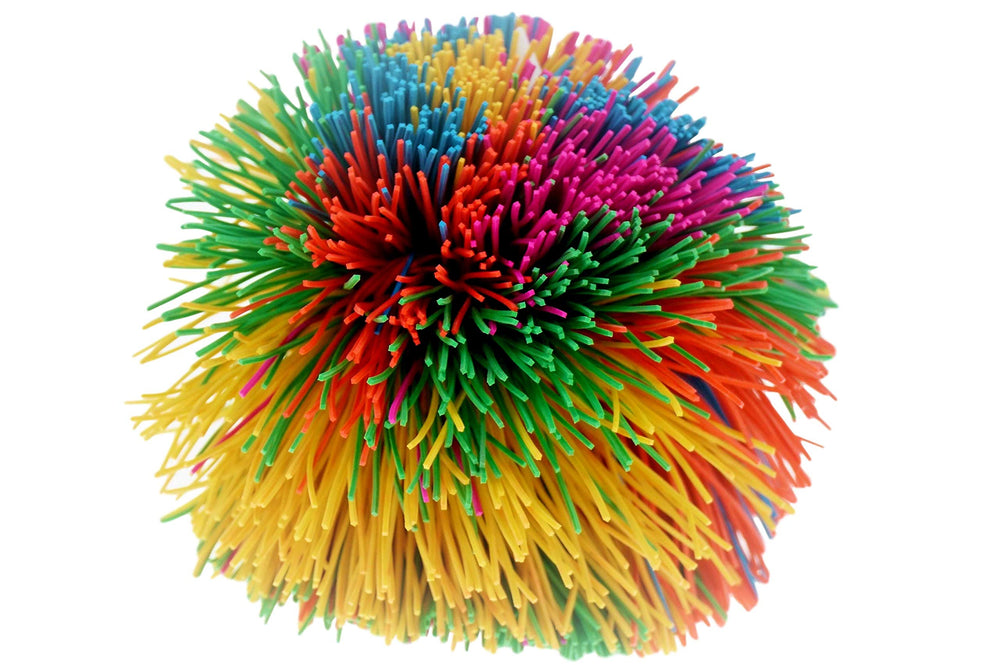 JA-RU Bandy Ball rainbow-stretch for sensory play and focus.