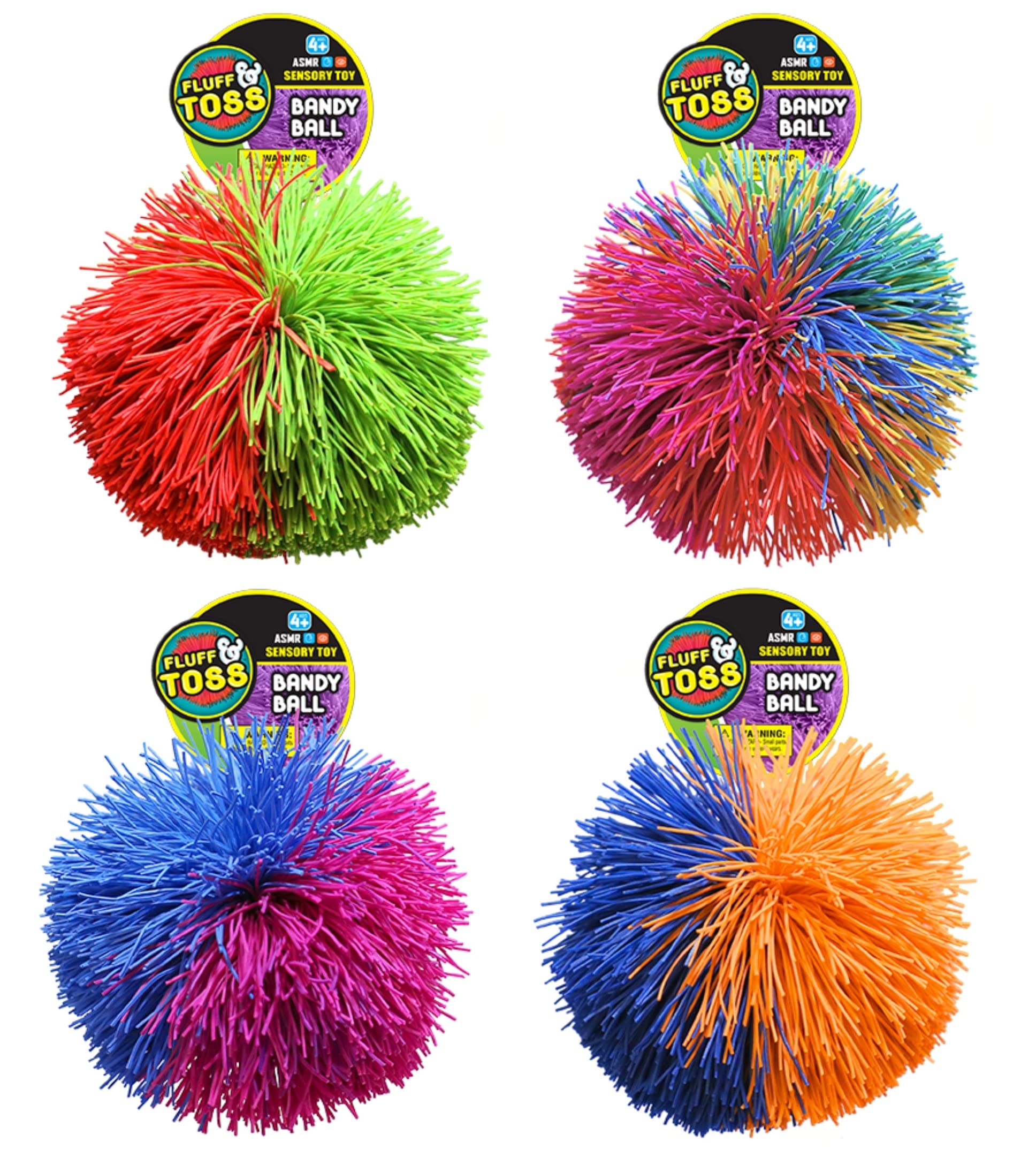 JA-RU Bandy Ball: colorful 3-inch closeup silicone for sensory play and focus.