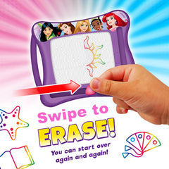 JA-RU Disney Princess Magic Draw board erasing ease for quick reuse.