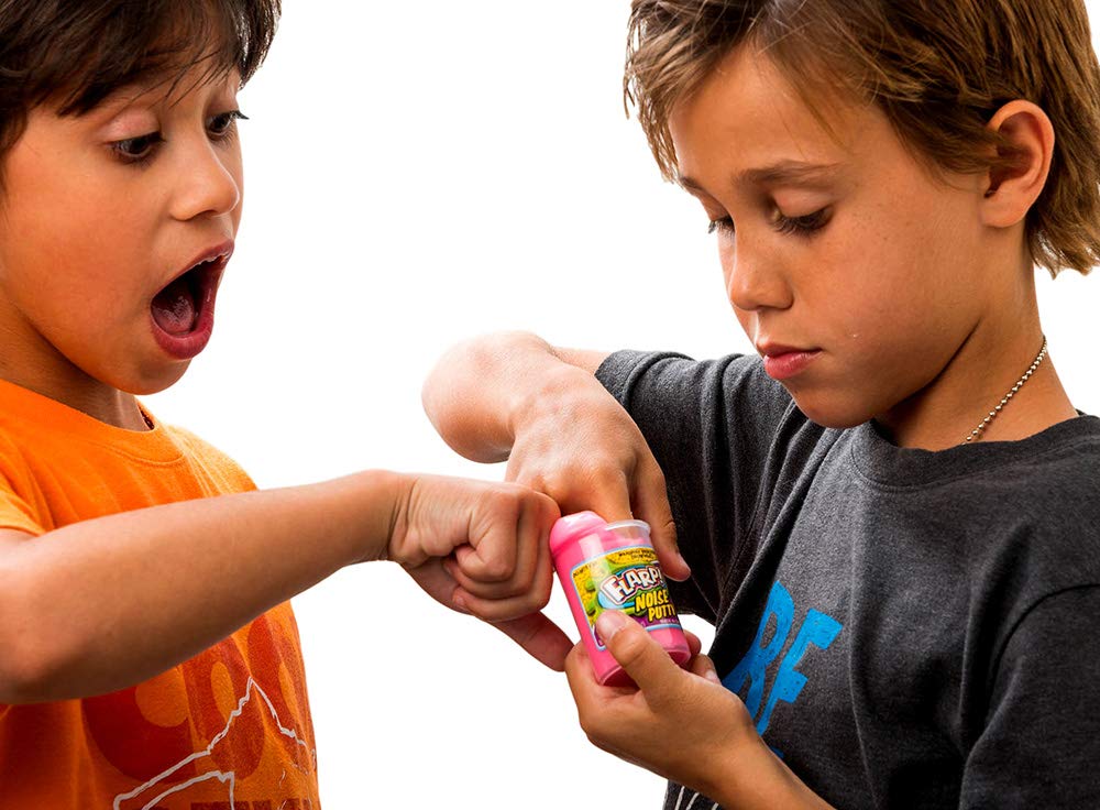 JA-RU Flarp noise putty yellow pink orange colors for creative sensory play.