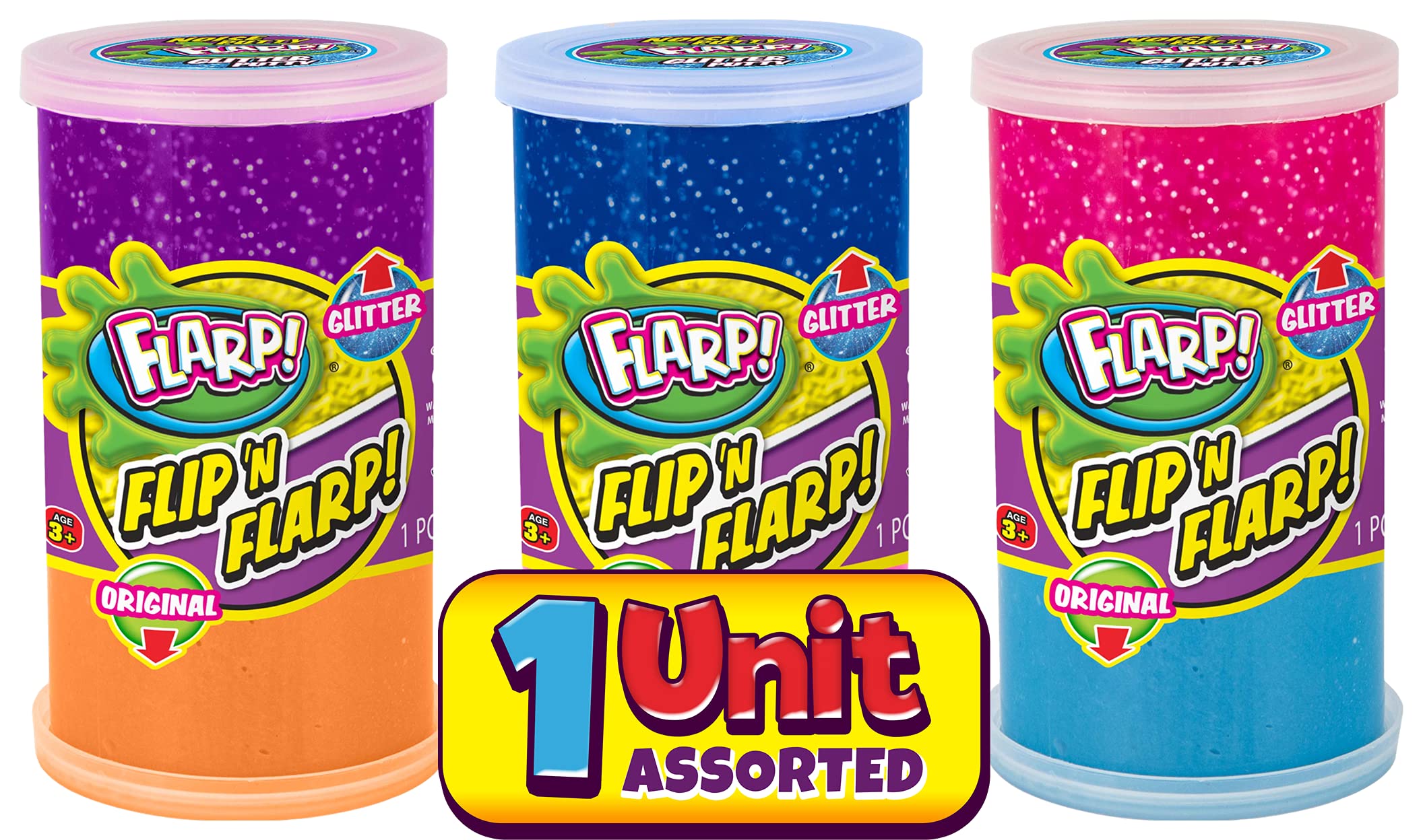 JA-RU Flip & Flarp glitter putty adds sparkle during silly noises play