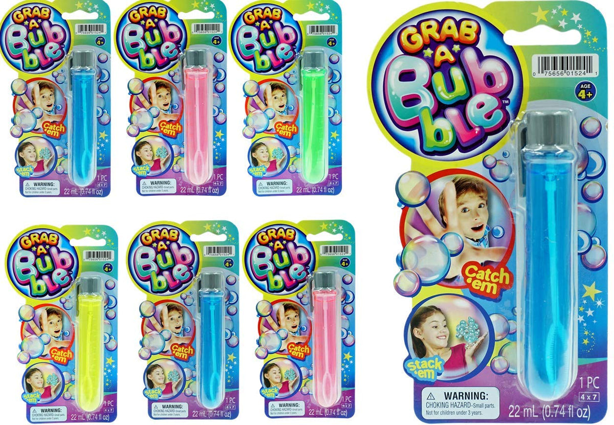 JA-RU Grab a Bubble wand tubes showing touchable bubbles for interactive play