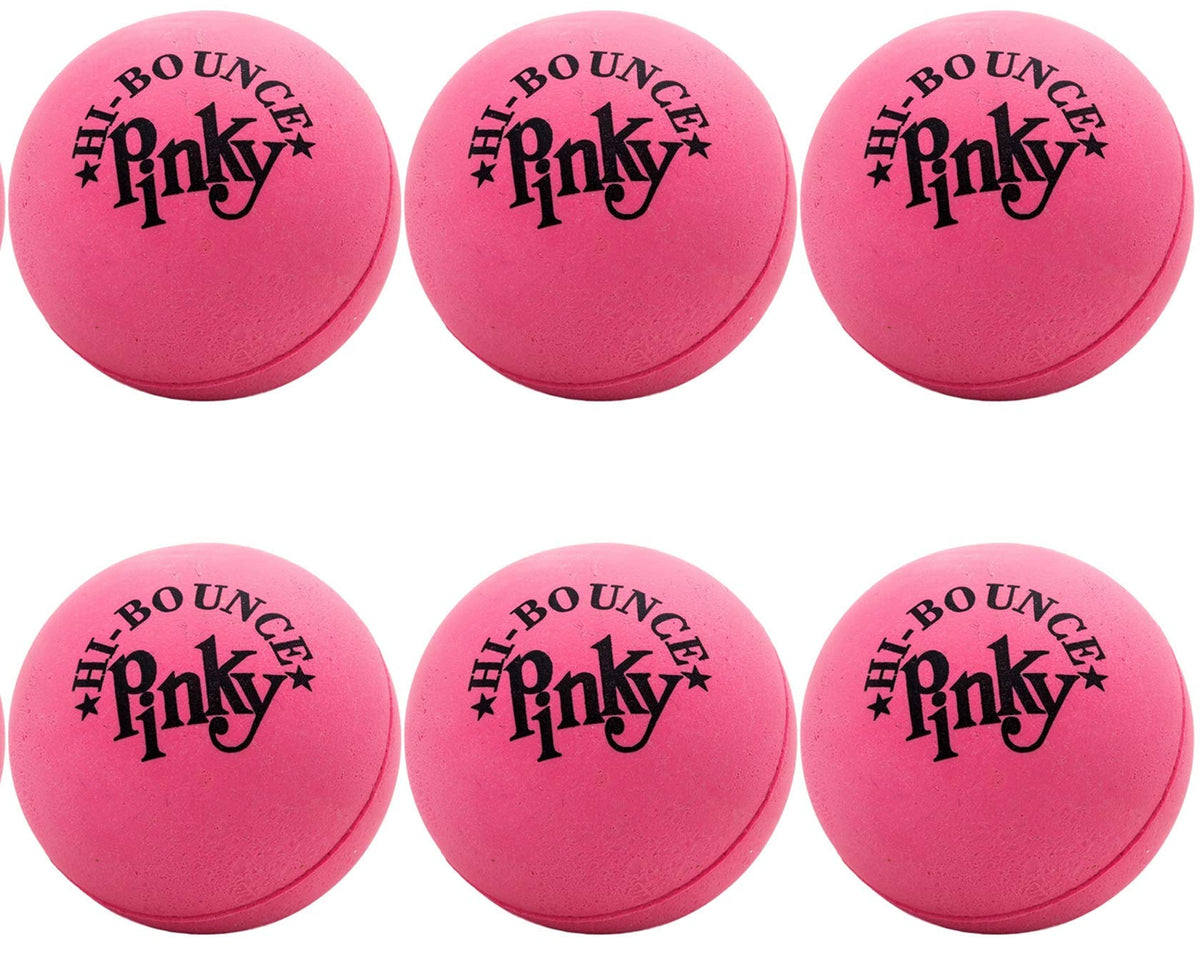 JA-RU Hi-Bounce Pinky Ball 6-pack front view, high bounce for indoor and outdoor play