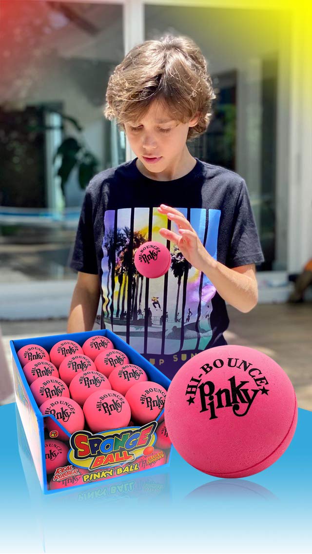 JA-RU Hi-Bounce Pinky Ball pink party scene, ideal for celebrations and stocking stuffers.