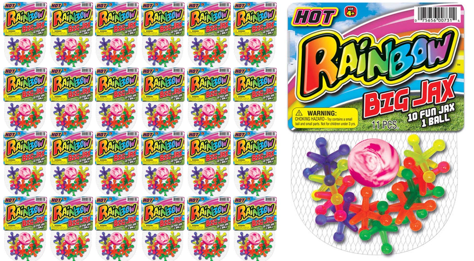 JA-RU Jumbo Jax Set on display with rainbow neon colors for engaging indoor play
